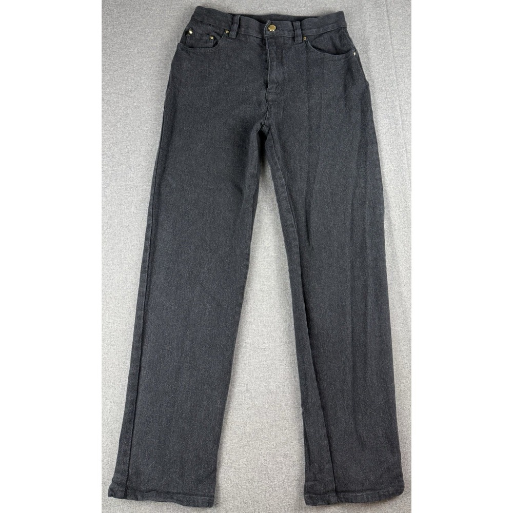 Lauren Jeans Co Ralph Lauren Womens 4P Black Straight Leg Jeans Petite Stretch